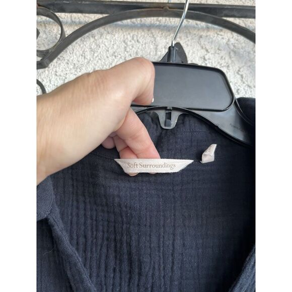 Soft Surroundings Escambia Gauze Tunic - Size Large - Black - Picture 5 of 7